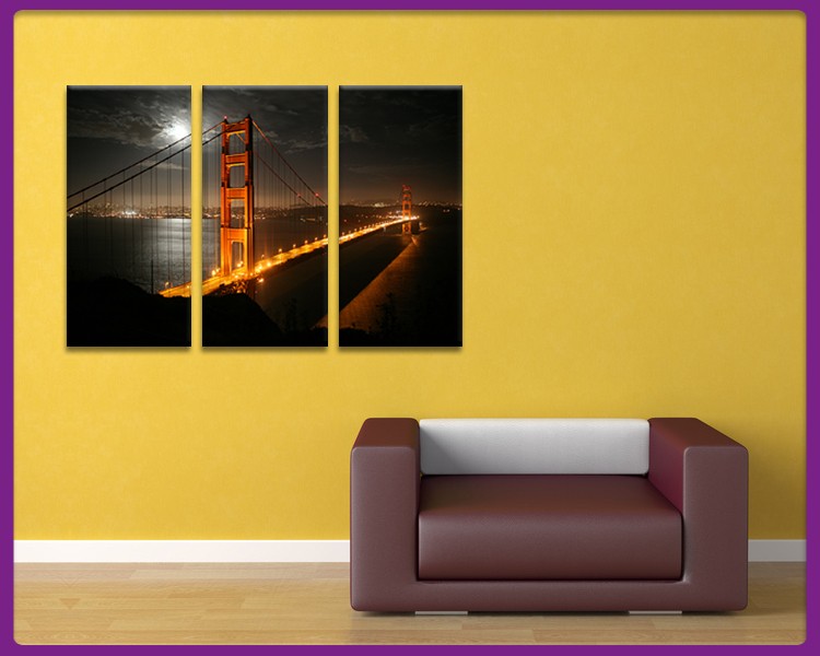 Golden Gate híd éjszaka vászonkép
