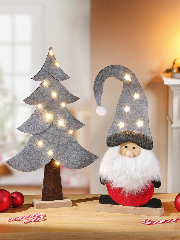 Karácsonyi dekor mikulás LED világítással